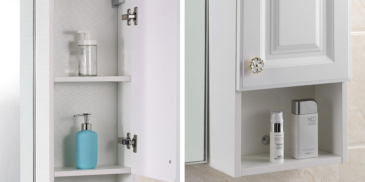 White PVC Wooden Shaker Bathroom Vanity