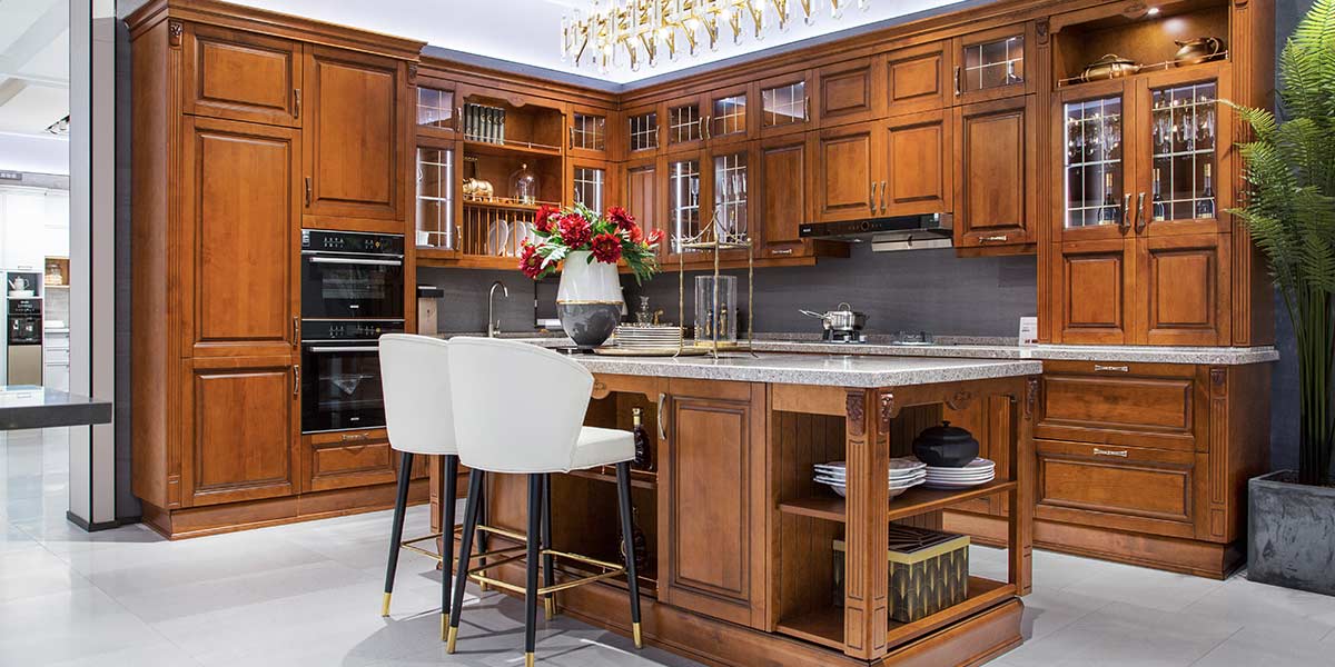 open design traditional kitchen