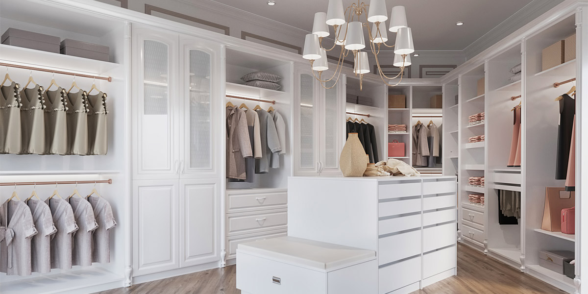 Large Closet Island with Shelves - Transitional - Closet