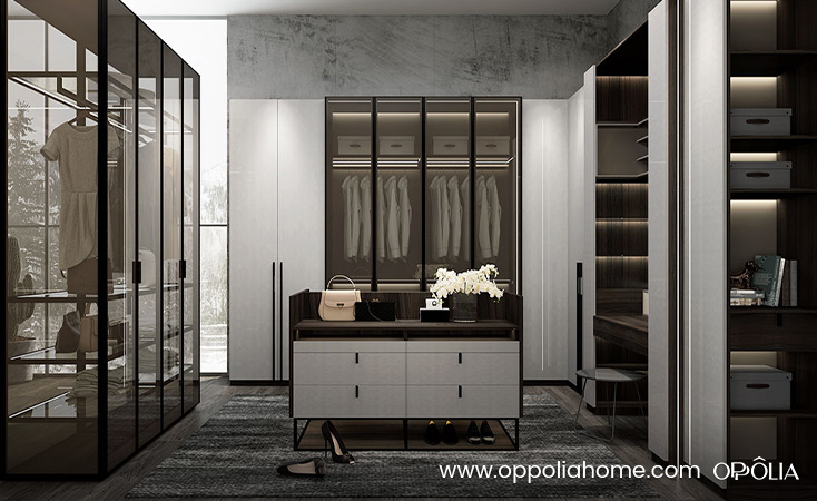 Luxury Walk in Closet Services  Wardrobe Closet with Mirror