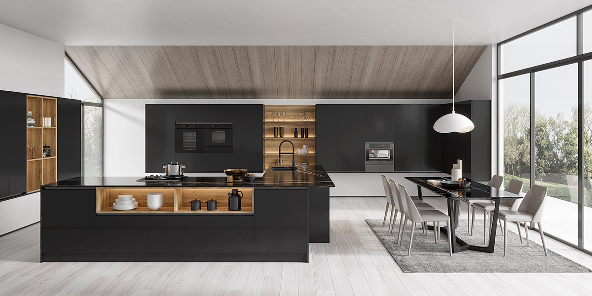 Una cocina moderna, funcional y completa con muebles de líneas curvas -  Foto 1