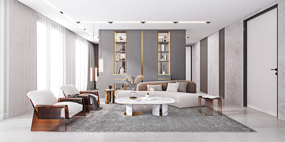 Gray Modern Design Living Room