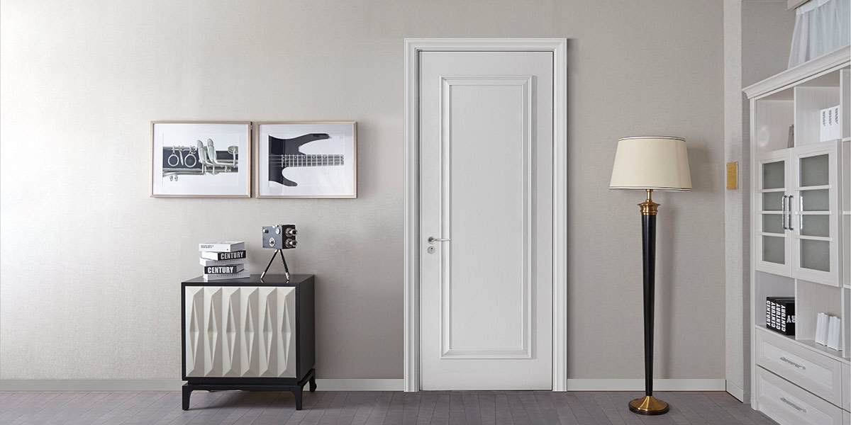 white panel door