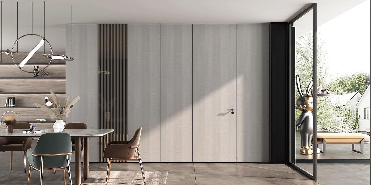 Grey Wood Extra Tall Flush Door