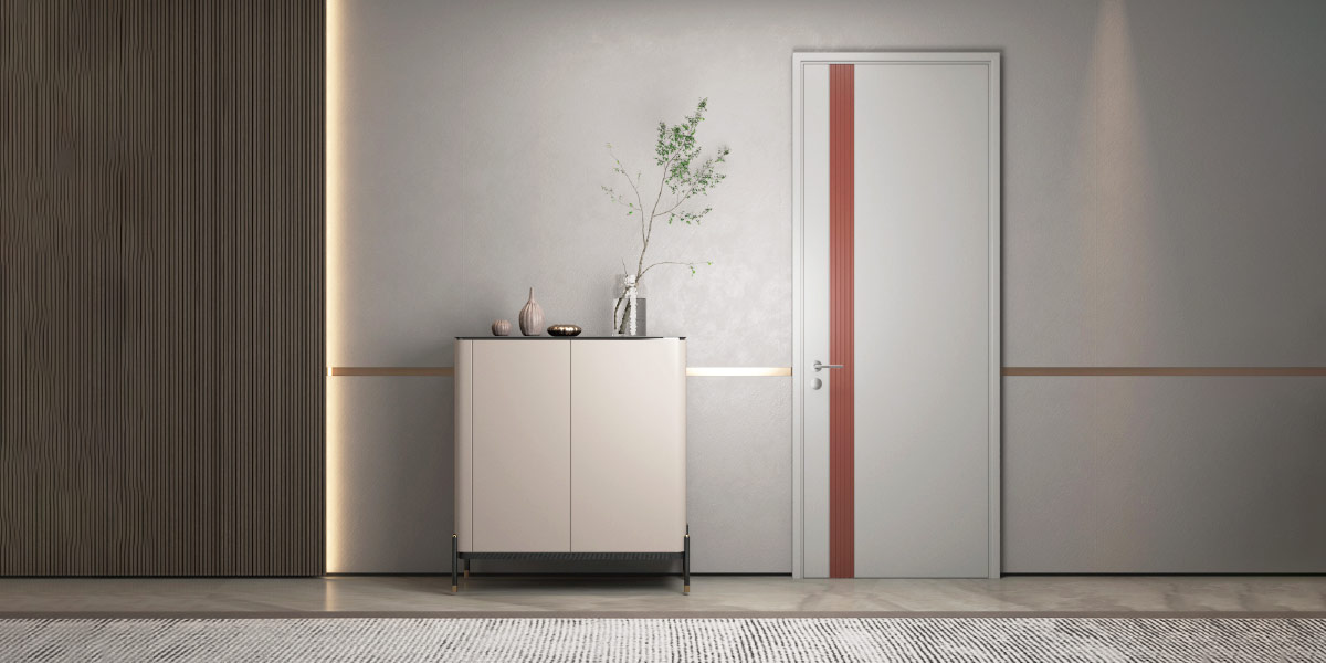 red lacquer interior door