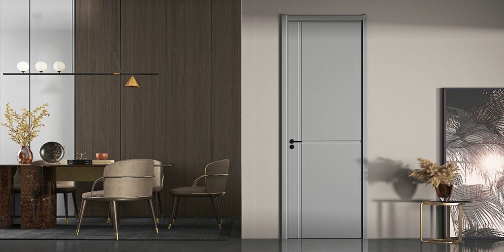 light grey interior door modern style