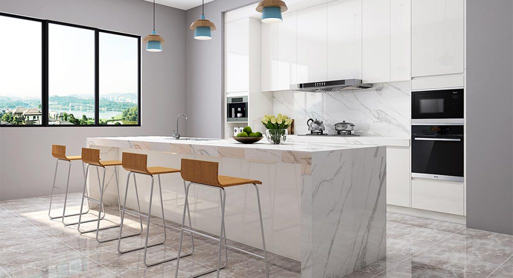 L-Shape Modern High Gloss Acrylic Kitchen Cabinets