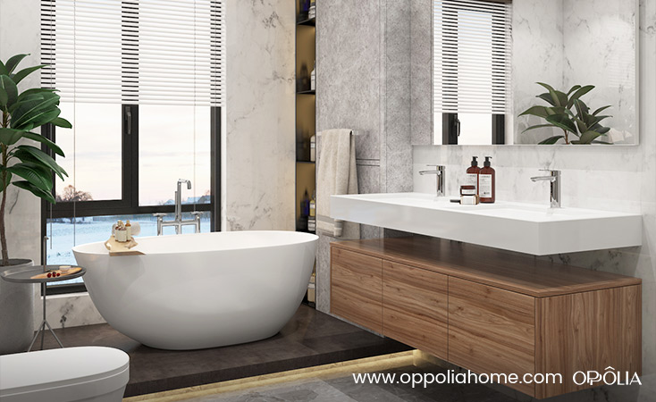 HONEY Mueble bajo lavabo de pie doble con cajones By Cerasa