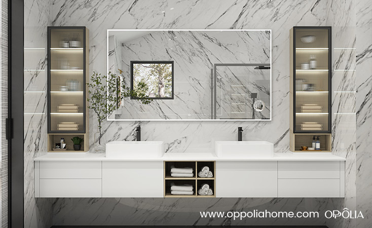 Mueble baño lavabo,Gabinete de tocador de baño con conjunto