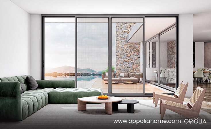 Slim Patio Doors with Screens ESD175L | OPPOLIA