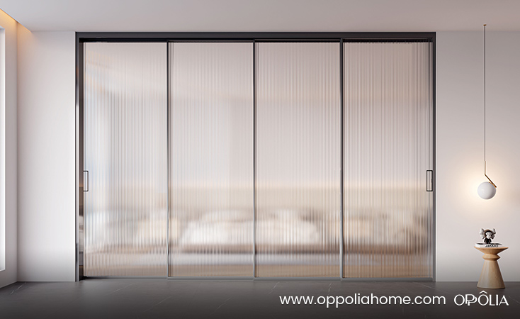 Frosted glass discount sliding door