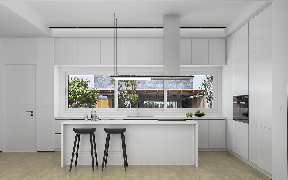 Minimalist Kitchen Design in White OBK22-L14 | OPPOLIA Minimalist Kitchen Design in White OBK22-L14 | OPPOLIA