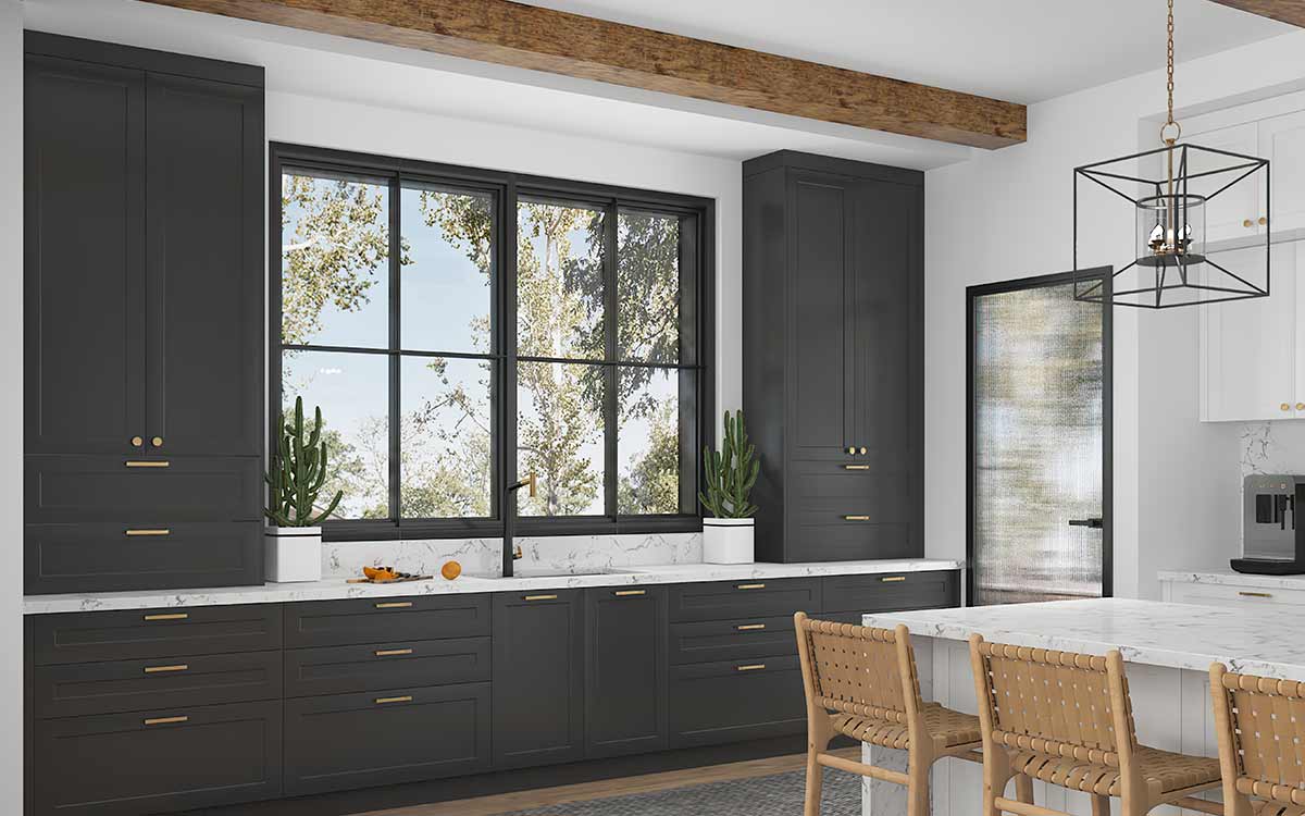 Modern Farmhouse Kitchen Cabinets OBK22 L15 OPPOLIA