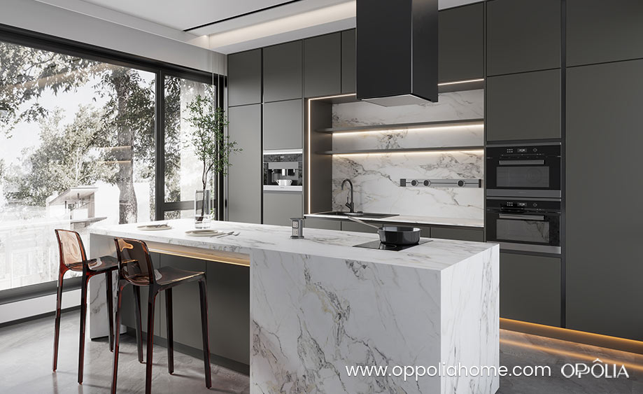 Grey kitchen 2025 bar