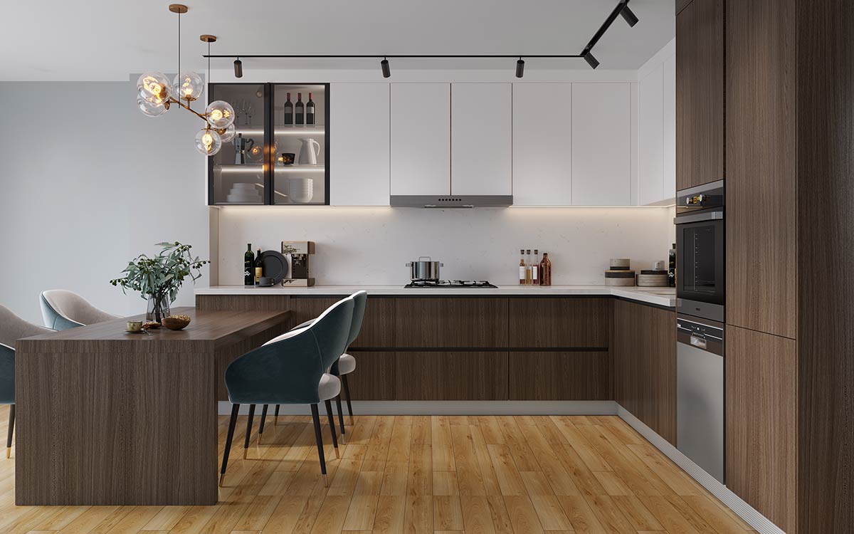U-Shaped Kitchen With Peninsula Seating