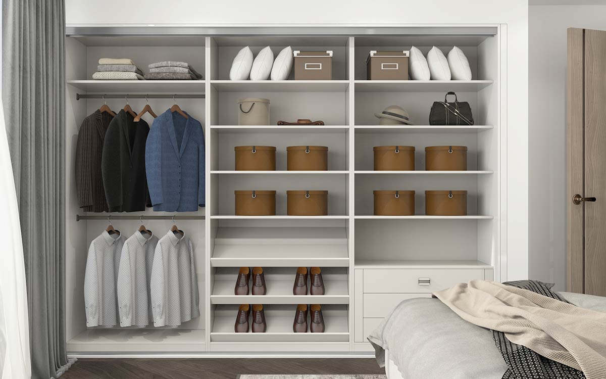 White Wardrobe With Mirror OBW23 L03 OPPOLIA
