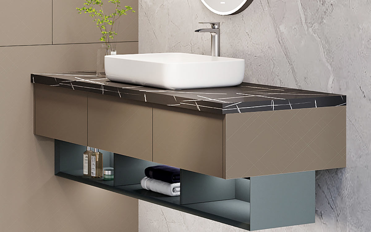 Modern Bathroom Vanity with Toilet Cabinets