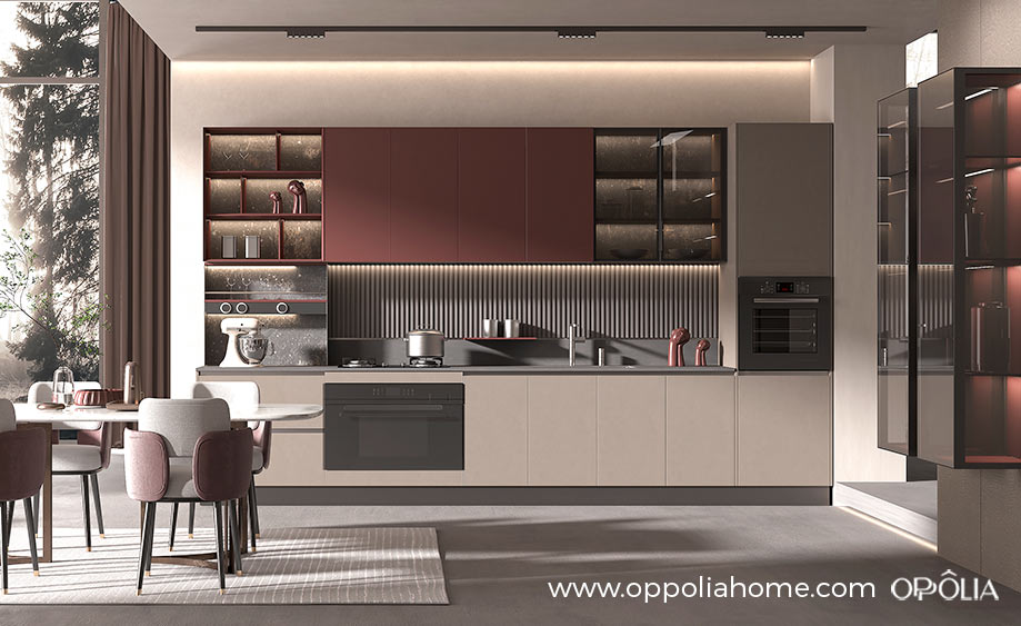 Mobili da cucina Greige stile moderno