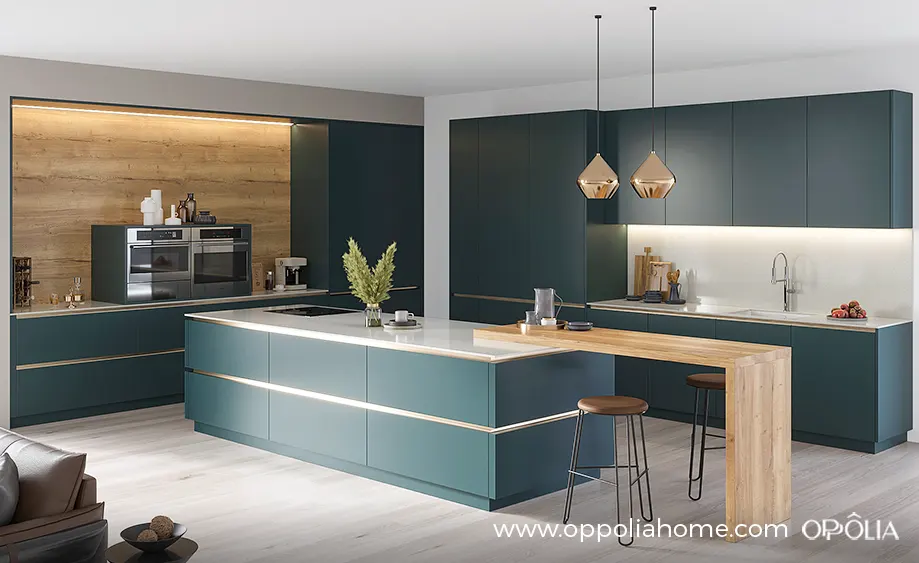 Blue green kitchen cabinets deals