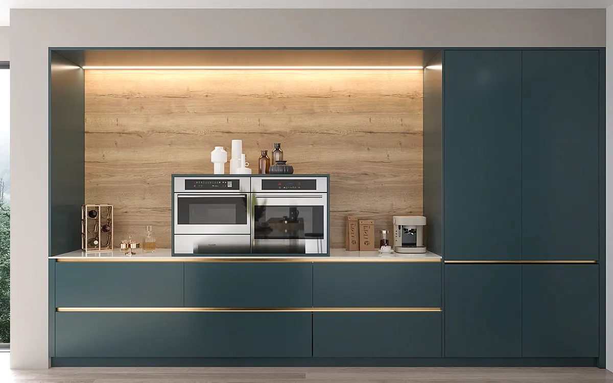 Blue Green Kitchen Cabinets Modern Style