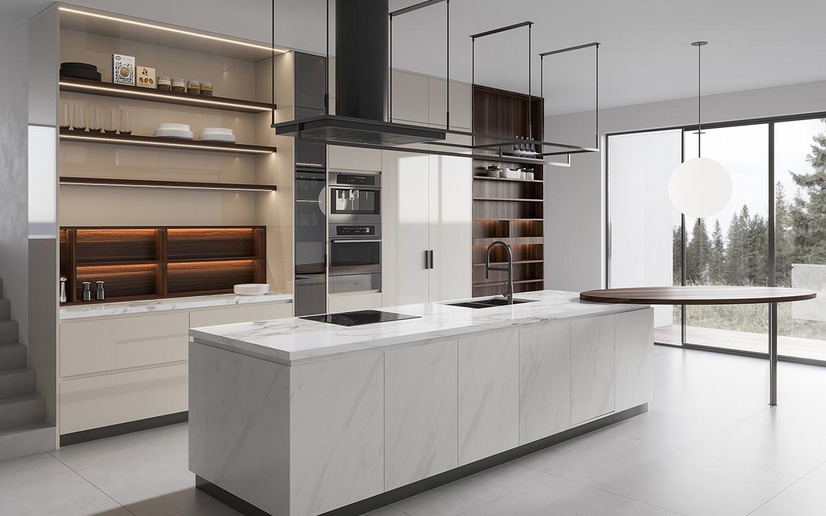 Glossy Cabinets In Modern Interior