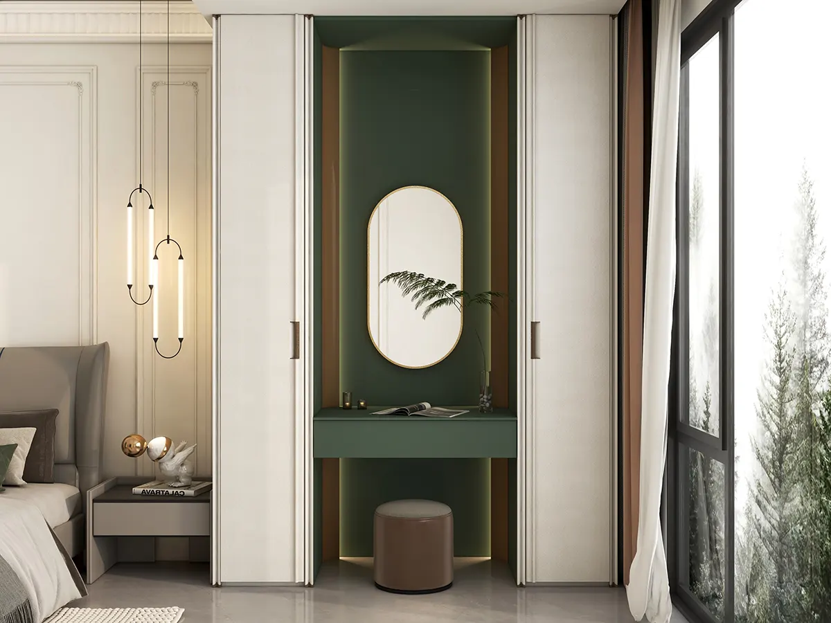Modern wardrobe with dressing table