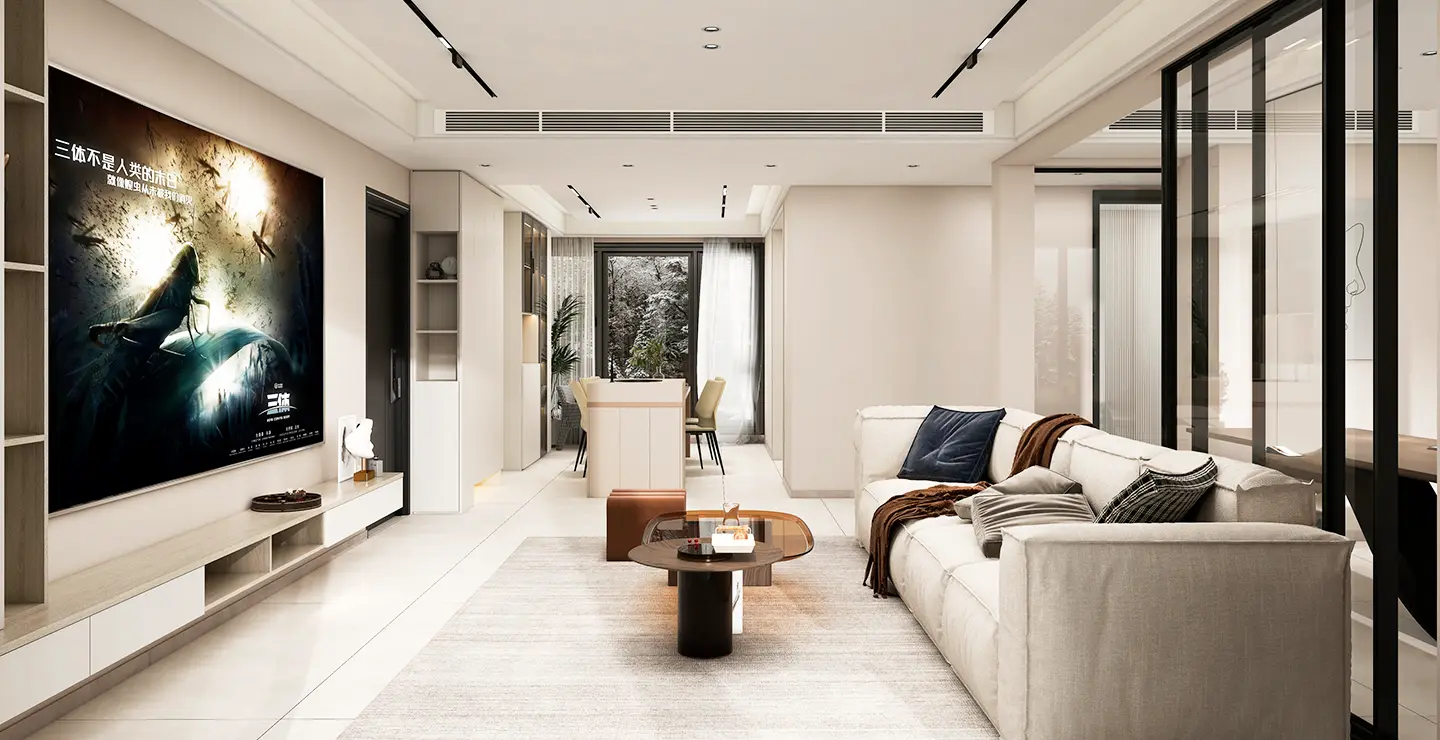 minimalist white living room design