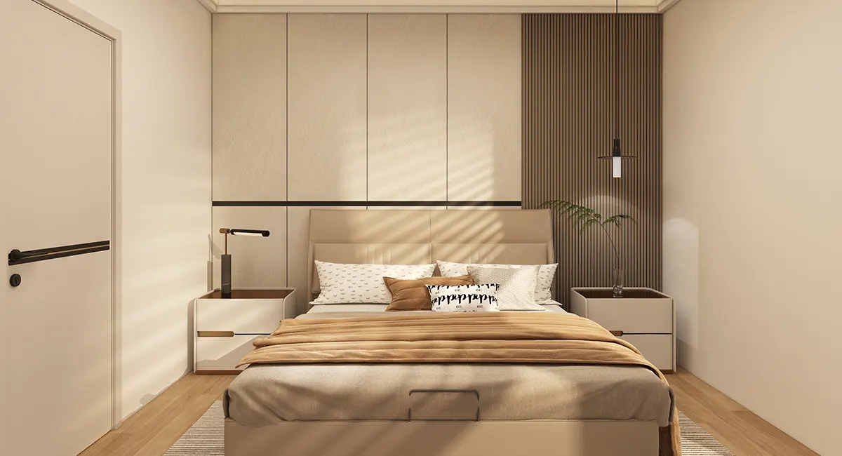 modern white bedroom
