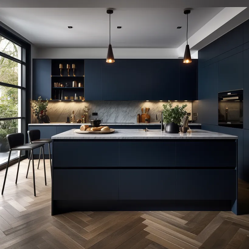 Navy Blue Kitchen Top Design Tips OPPOLIA