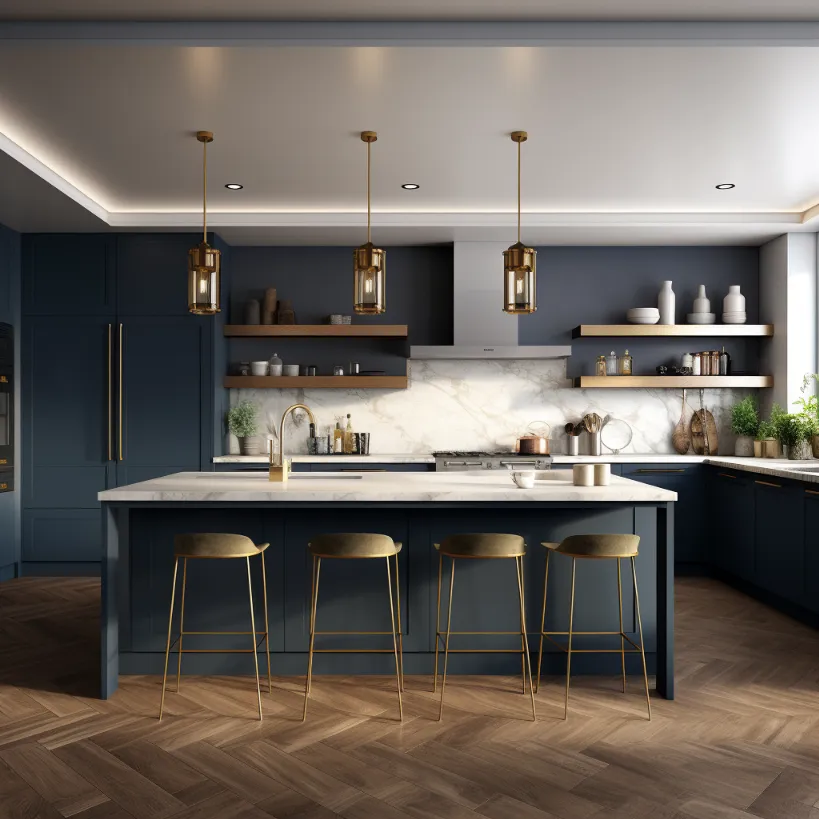 Navy Blue Kitchen Cabinets : Top Design Tips