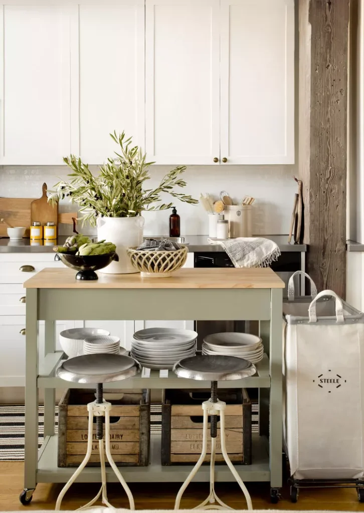 small kitchen movable island