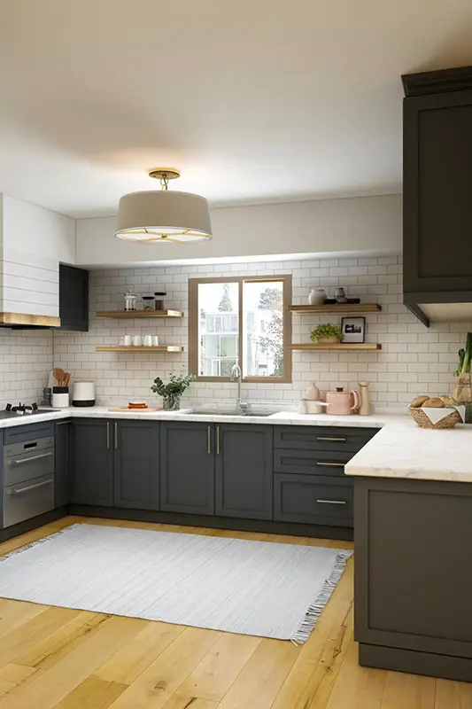 modern grey farmhouse kitchen cabinets